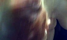 Amateur redhead with big tits passionately loves sucking and giving handjob to dick in pov!