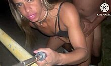 wife giving to cuckold in street then home with tasty ass