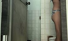 Homemade voyeur i spy on myself in the bathroom while i touch myself