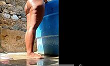 I Got Soaked Bathing in the Yard, Ending with a Mess