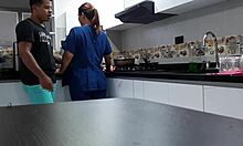 i convinced the employee to fuck in the kitchen part 1