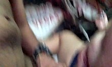cheating wife sucks and fucks stranger outdoor before he creampies her in the hotel