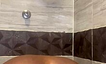 cold water but this teen whore's tight pussy heats up the shower with dildo play