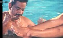 That unmarried couple is splashing around in the pool