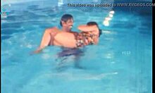 That unmarried couple is splashing around in the pool