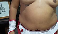 Big Ass Brunette Dresses As Nurse For Stepbrother Fuck!