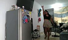 Fridge leaks water, call neighbor for help