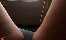 walking on the platform to tease neighbors with my ass