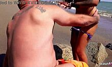 Mature Couple Risks Public Beach Sex