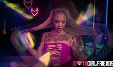 gothic babe cassidy luxe stretches her pussy for hardcore sex with a monster cock.