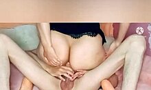 arab couple has hard anal sex and creampie, she loves it