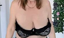 Chic And Cheeky Granny Mariaolds Black Lingerie Strip Dance