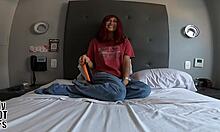 oh wow, the young latina girlfriend says the condom slipped off. it doesn't matter, just don't cum inside.