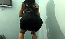 College Girl Ass Workout In Skirt