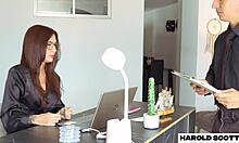 I fucked my slutty boss in pantyhose and high heels