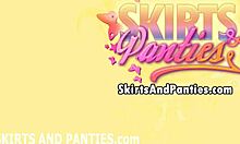 She teases by asking if you like her cute panties