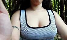 feeling so excited watching this sexy 18 year old latina squirt hard outdoors, her emotions pouring out in the forest