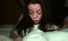 Skinny Brunette Screams During Hard Night Sex In Bedroom