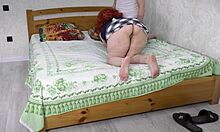 Oh, Stepmom Lays on Bed for Stepson's Sex!