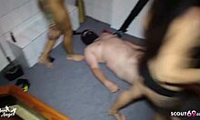 Two Young Teens Dominate Fat Old Man With Handjob