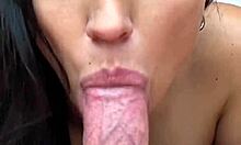 Big tits babe sucks like queen in casting