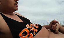 Guy Spills Milk On Nude Beach!