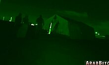 Arab actor and petite teen girls sneak pissing on military base