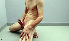 Masturbating on outdoor stairs to ejaculation!