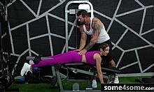 three curvy teens blackmail for free gym memberships