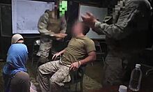 Arab actor and petite teen girls sneak pissing on military base