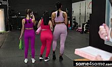 three curvy teens blackmail for free gym memberships