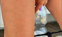 Ariela Rider pees publicly in exhibitionist act