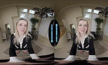 Cute Shy Blonde Office Worker Asks for Blowjob Favor in POV Scene