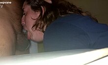 she's loving that deepthroat action with her blonde friend's cock 😈