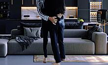 Hot desi indian couple kisses boobs and licks ass in room