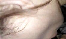 White girl sucking big black dick, cum in mouth when turning away