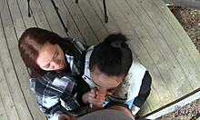 pov bts we sucked him together on vacation in public threesome blowjob