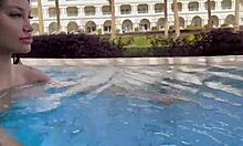 sexy monika fox swims naked in pool and sea in hot country