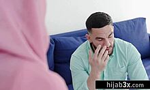 Young Muslim beauty meets her big teacher