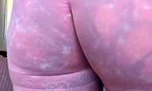 Milf melody radford sheer gym leggings close-up 😍