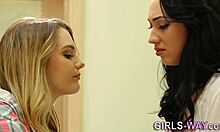 Gorgeous Teen Lesbian Rims Partner's Ass in High Definition Scene