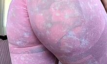 Milf melody radford sheer gym leggings close-up 😍