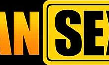 On an African trip, black bombshell fucks huge cock interracial