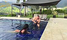 Salome Gil, Latina MILF, BOUNCES her HUGE ASS on SPANISH COCK in POOL