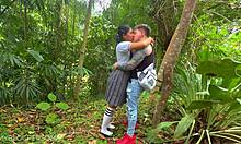 I, a mexican student, secretly fuck a stranger after classes in my uniform... public amateur sex part 1 2