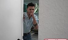 stepbrother jerks on hot teen 18+ stepsister gia ohmy while she masturbates