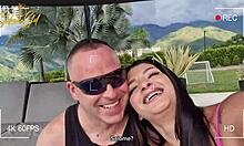 Salome Gil, Latina MILF, BOUNCES her HUGE ASS on SPANISH COCK in POOL