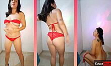 Lauxnow Stripteases Teasing You with Perfect Tits While Dancing Seductively in Heels