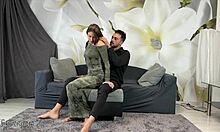 oiled fuck wit my big ass freind on the couch