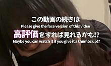 POV blowjob with teen Japanese girl licking all over, can't hold back cum in mouth